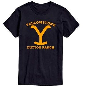 Black Yellowstone  Men’s T-shirt comes in all sizes small through 6XL